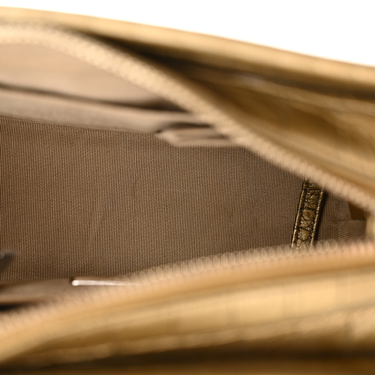 Metallic Calfskin Crocodile Embossed Cocodile Small Gabrielle Hobo Gold