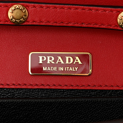 Prada City Calfskin Saffiano Cahier Pochette Fuoco Black 6 of 11