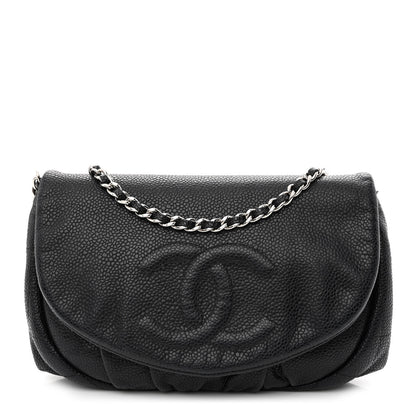 Chanel Caviar Half Moon Wallet On Chain WOC Black 1 of 12