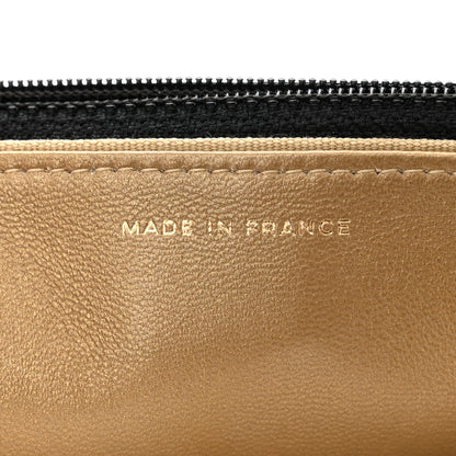 Chanel Lambskin Quilted CC Pearl Crush Wallet on Chain WOC Black 6 of 12