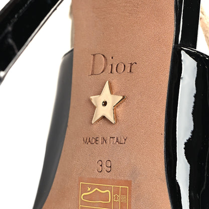 Christian Dior Patent Ribbon J'Adior Slingback 100mm Pumps 39 Black 7 of 10