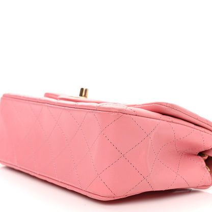 Chanel Lambskin Quilted Mini Rectangular Flap Pink 9 of 11