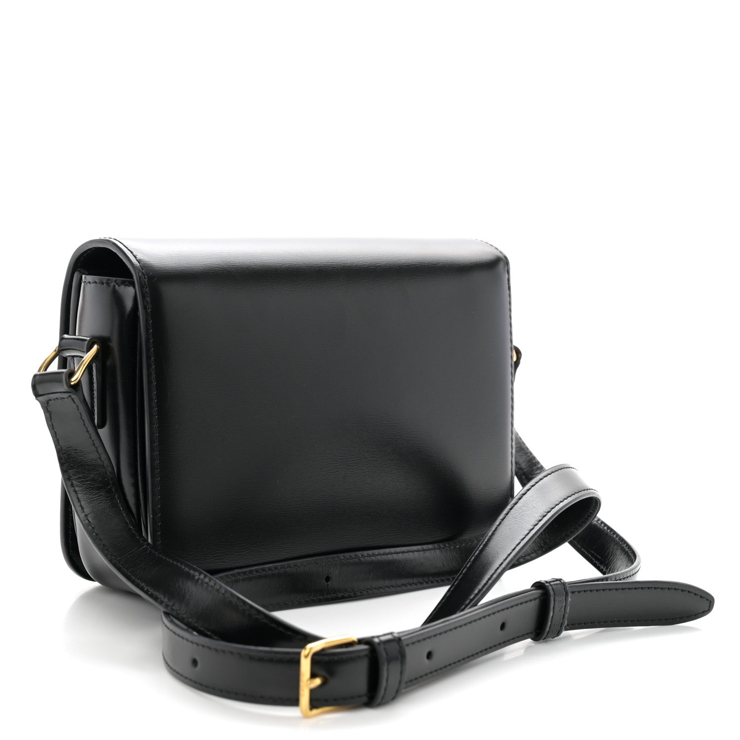Celine Shiny Calfskin Teen Triomphe Black 3 of 11