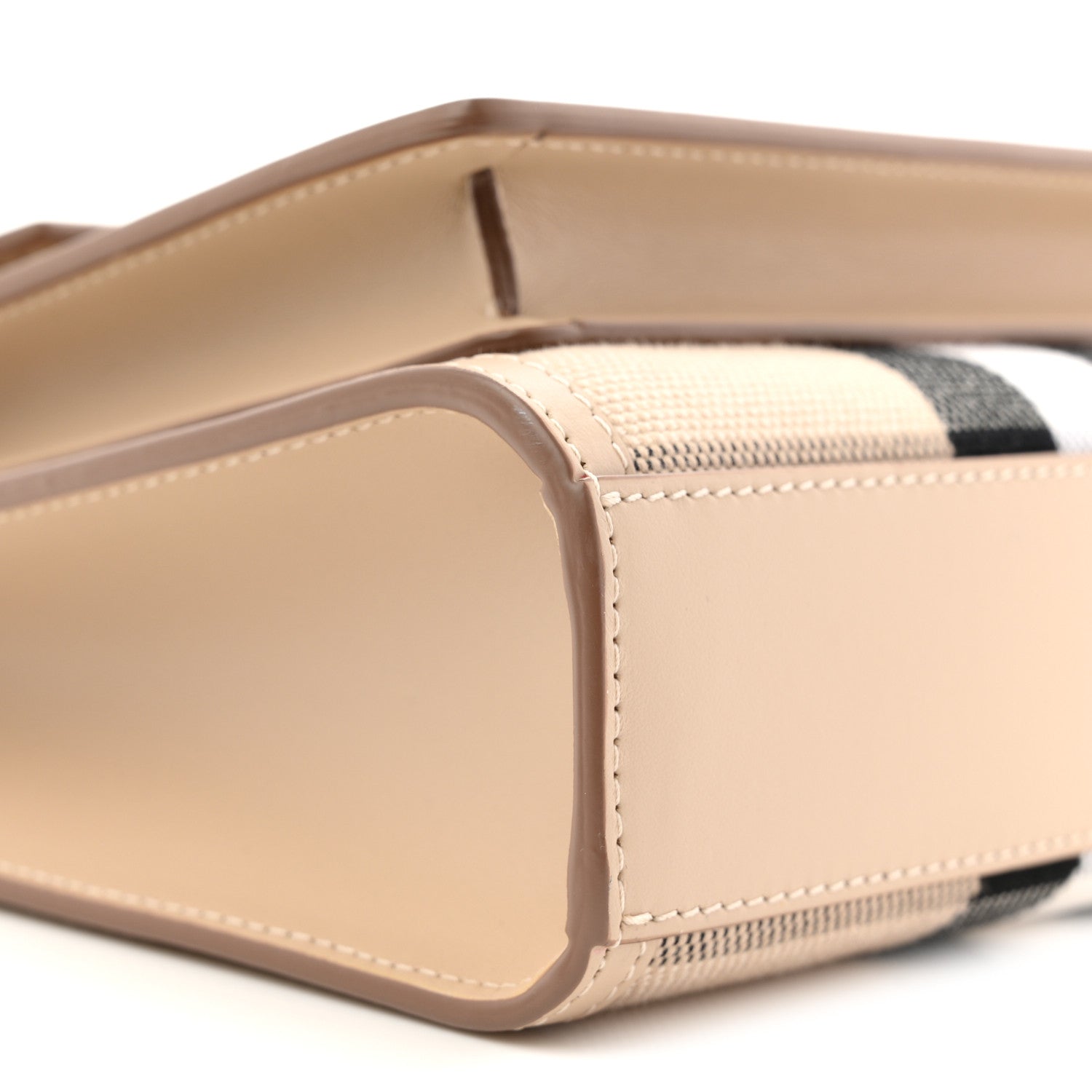 Burberry Smooth Calfskin Archive Canvas Check Mini Pocket Bag Dusty Sand 17 of 19