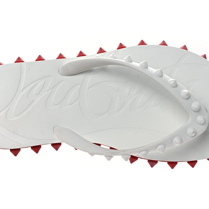 Christian Louboutin Rubber Spike Super Loubi Donna Flip Flop 36 White 9 of 12