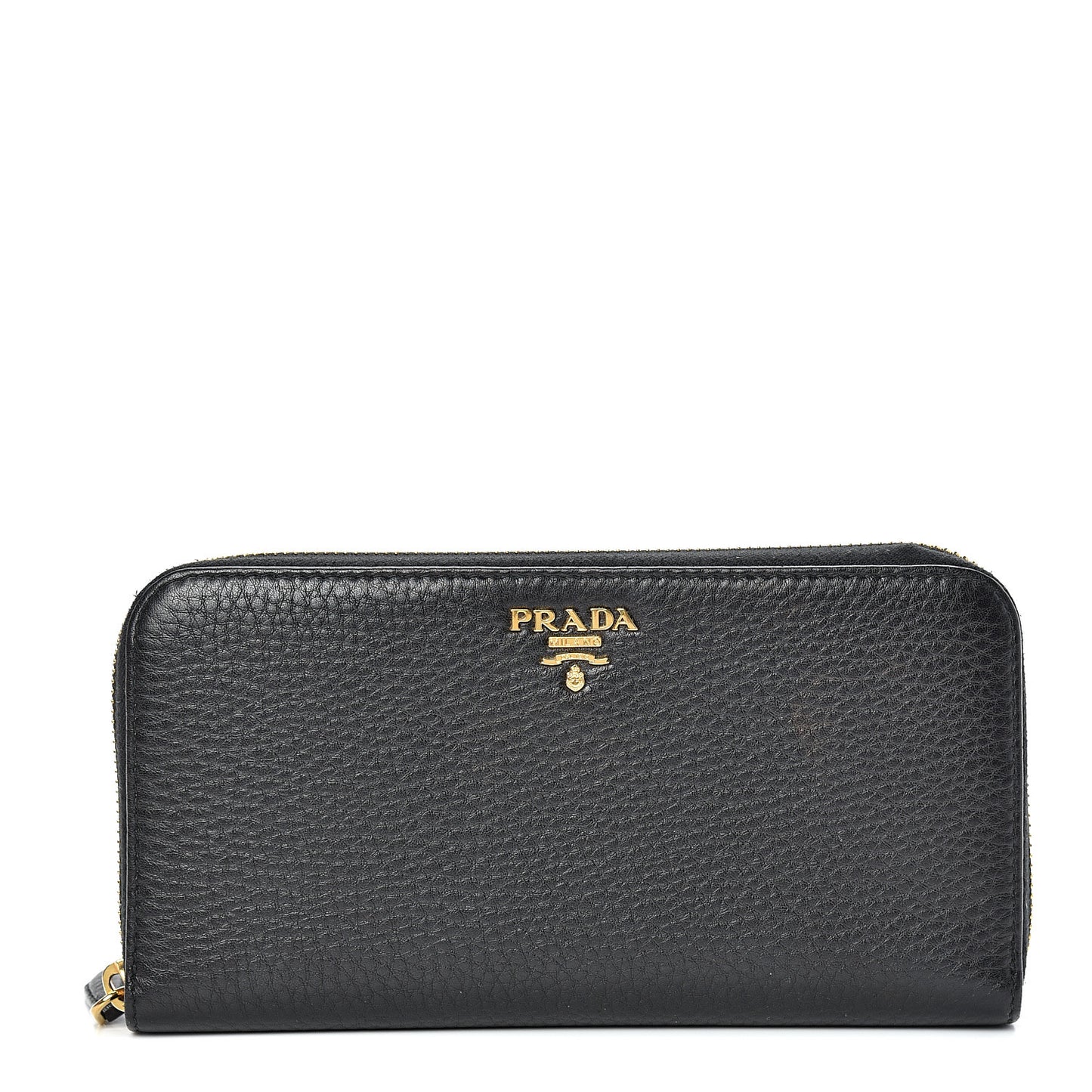 Vitello Daino Zip Around Wallet Black