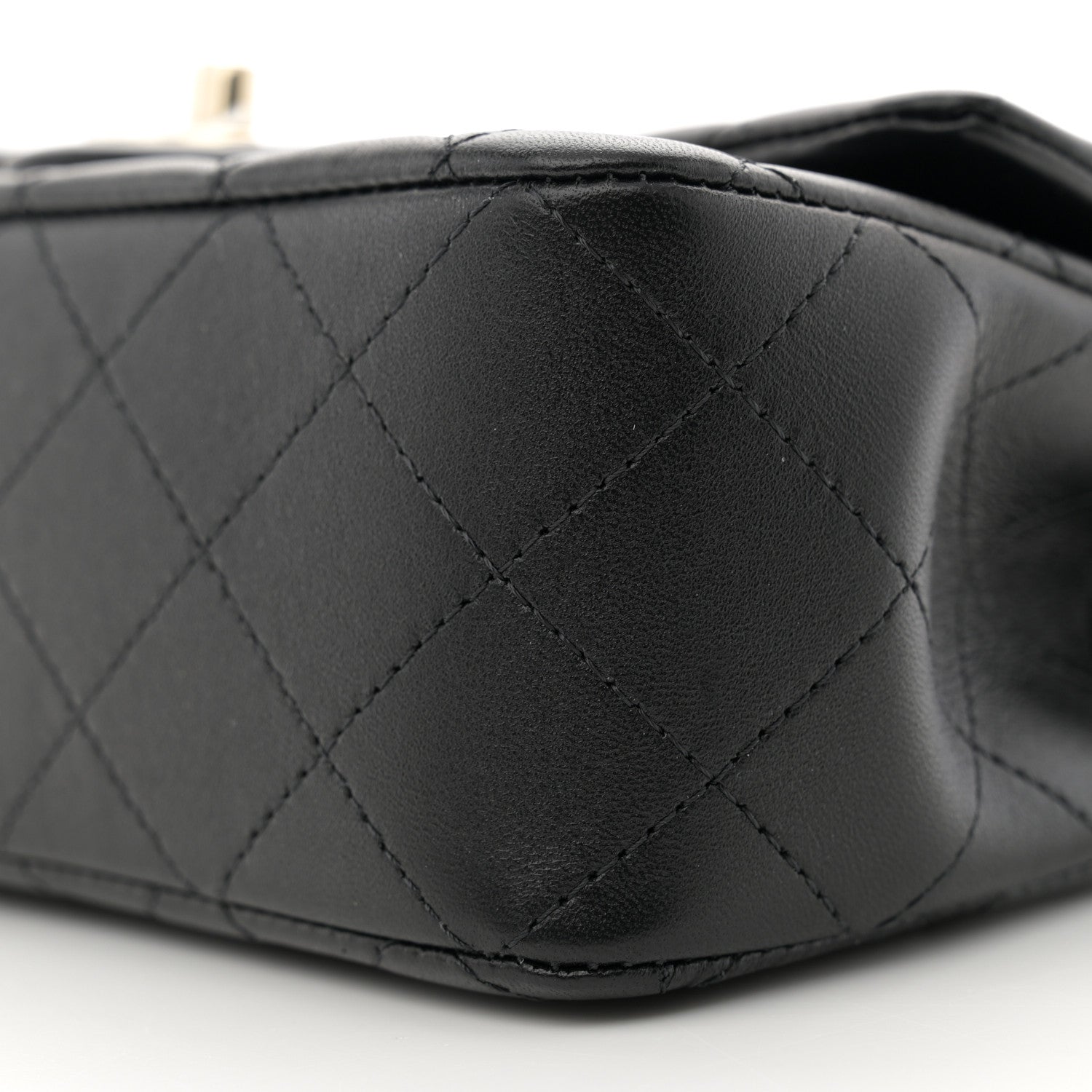 Chanel Lambskin Quilted Mini Top Handle Rectangular Flap Black 10 of 11