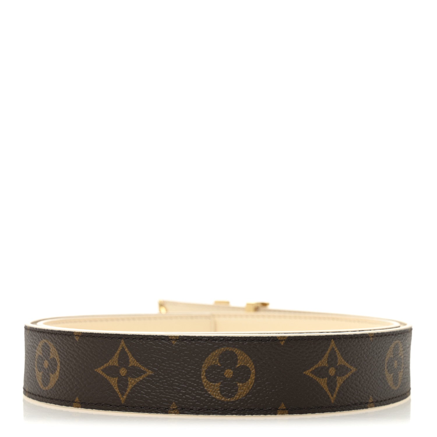 Louis Vuitton Monogram 20mm Pretty Reversible Belt 85 34 Beige