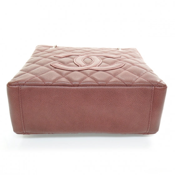 Chanel Caviar Petit Shopping Tote PST Bordeaux 4 of 11