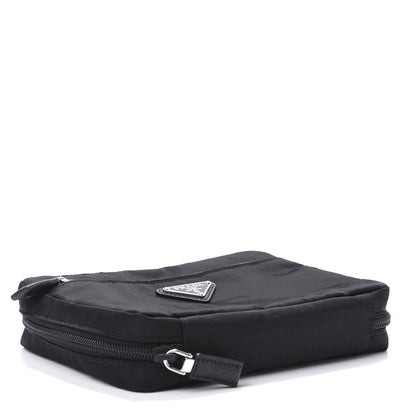 Prada Tessuto Nylon Saffiano Maniglia Pouch Black 4 of 6