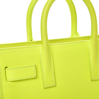 Saint Laurent Calfskin Nano Sac De Jour Neon Yellow 11 of 16
