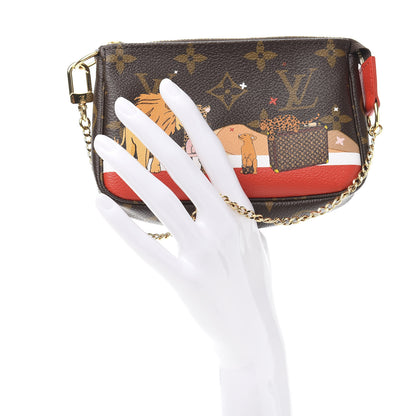Louis Vuitton Monogram 2018 Christmas Animation Mini Cats Pochette Accessories 2 of 10