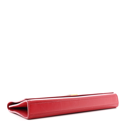Saint Laurent Calfskin Monogram Cassandre Clutch Rouge Orient 4 of 12