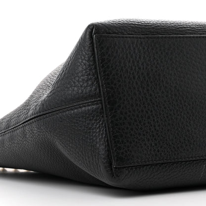 Valentino Garavani Grained Calfskin Rockstud Shoulder Tote Black 8 of 9