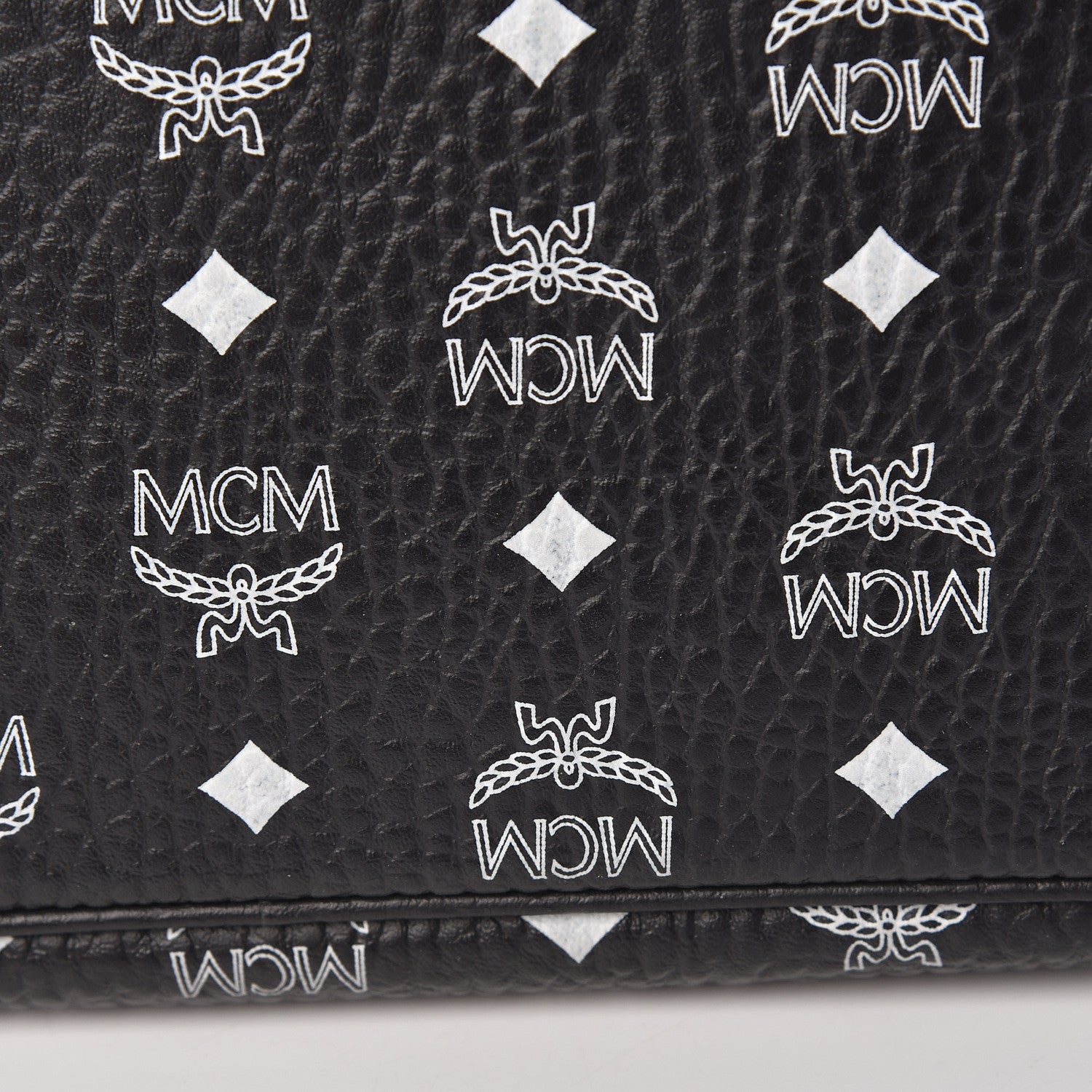 MCM Visetos Medium Reversible Shopper Tote Black 17 of 22