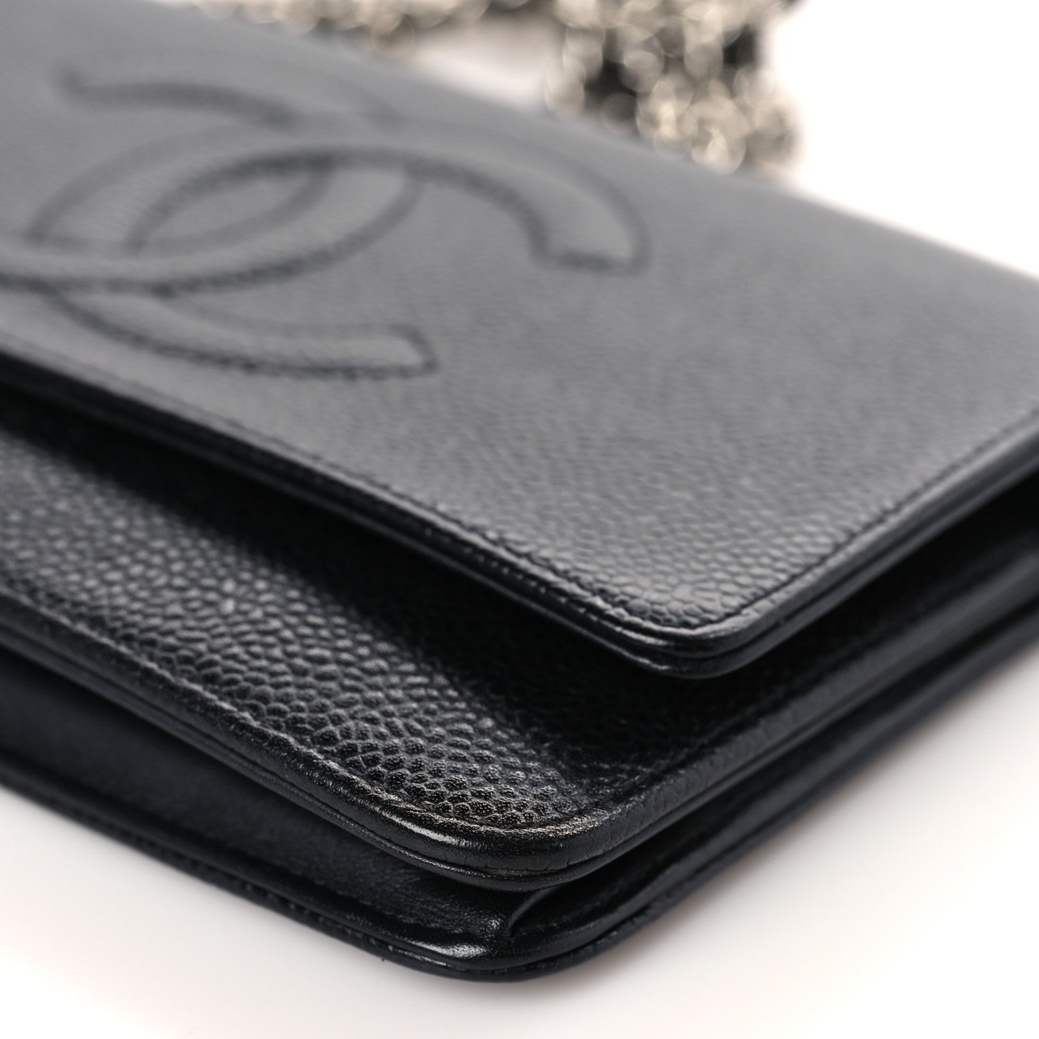 Chanel Caviar Timeless CC Wallet on Chain WOC Black 10 of 10