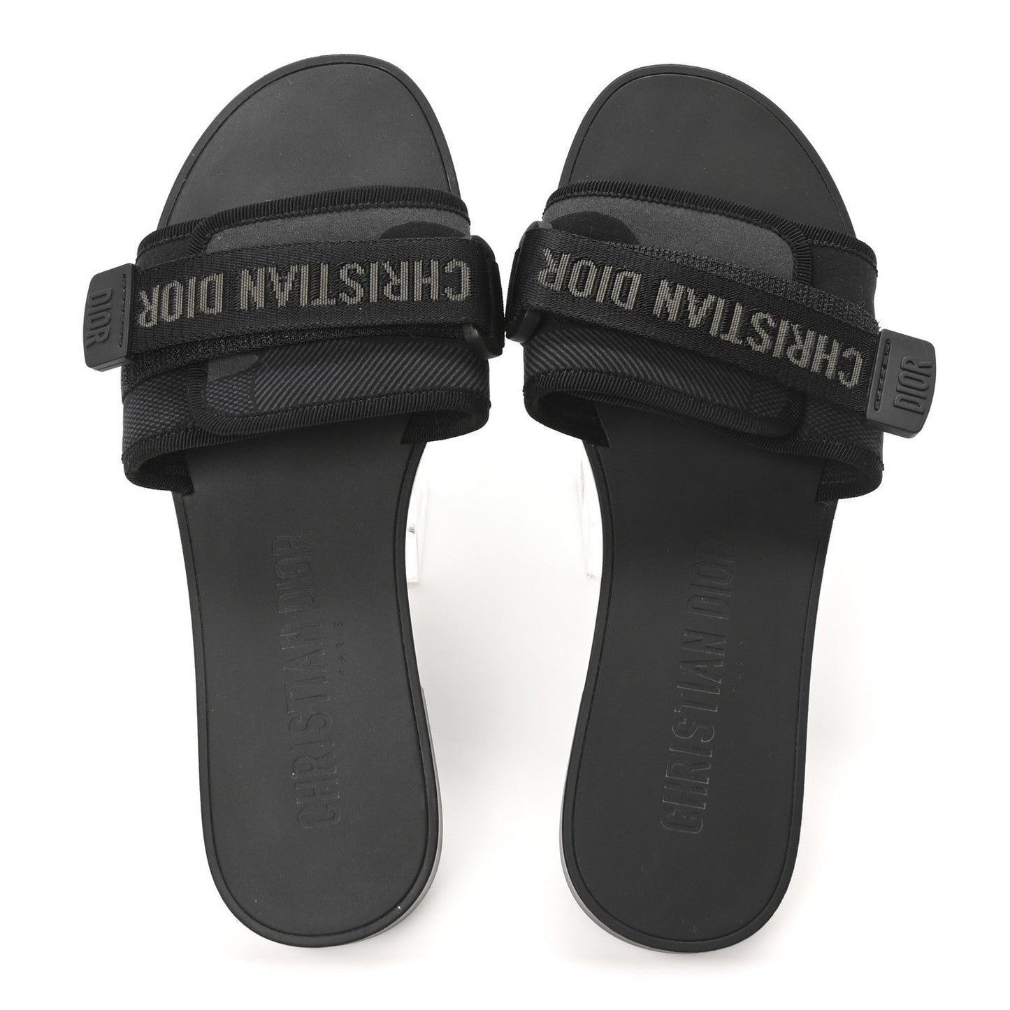 Technical Stretch Fabric Camouflage Dio(r)evolution Slide Sandals 39 Black Military