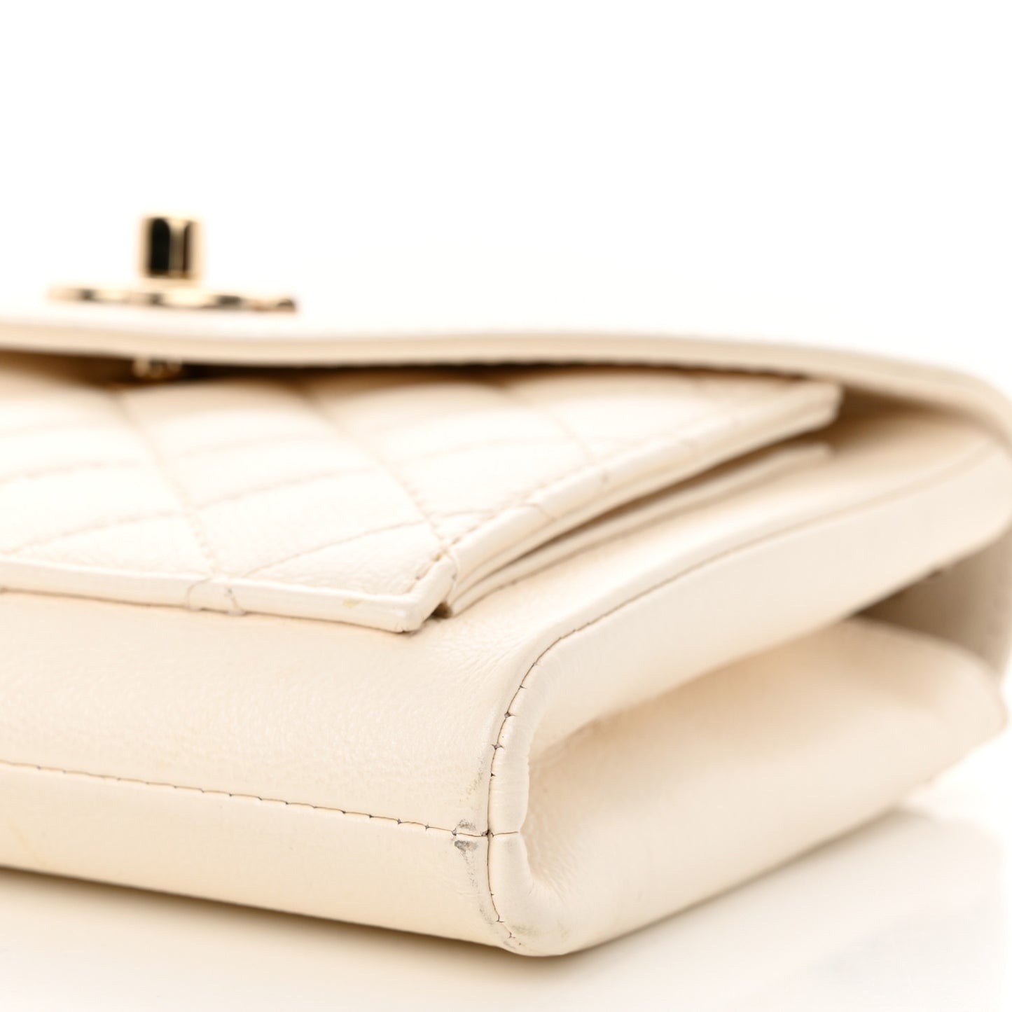 Calfskin Quilted Smart Pocket Crossbody Bag White