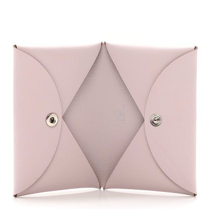 Hermes Evercolor Calvi Card Case Mauve Pale 5 of 6