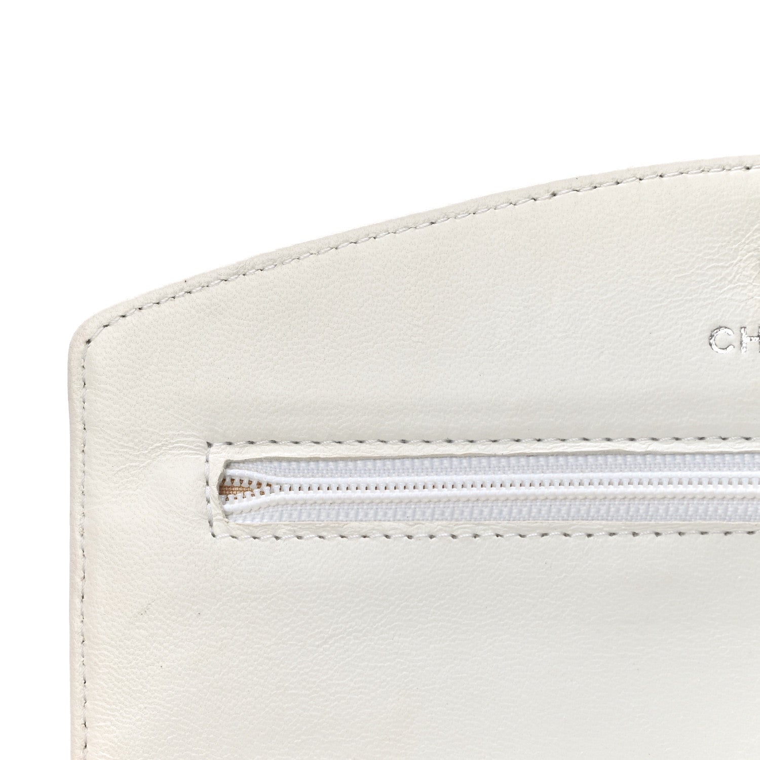 Chanel Caviar Timeless CC Wallet on Chain WOC White 13 of 21
