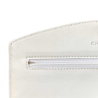 Chanel Caviar Timeless CC Wallet on Chain WOC White 13 of 21