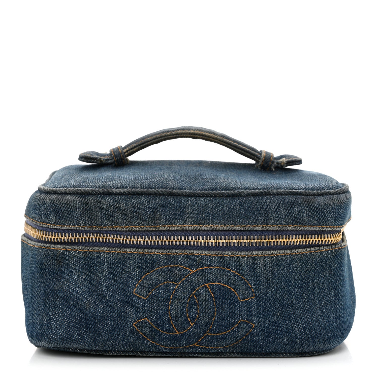 Chanel Denim Vanity Cosmetic Case Blue 1 of 16