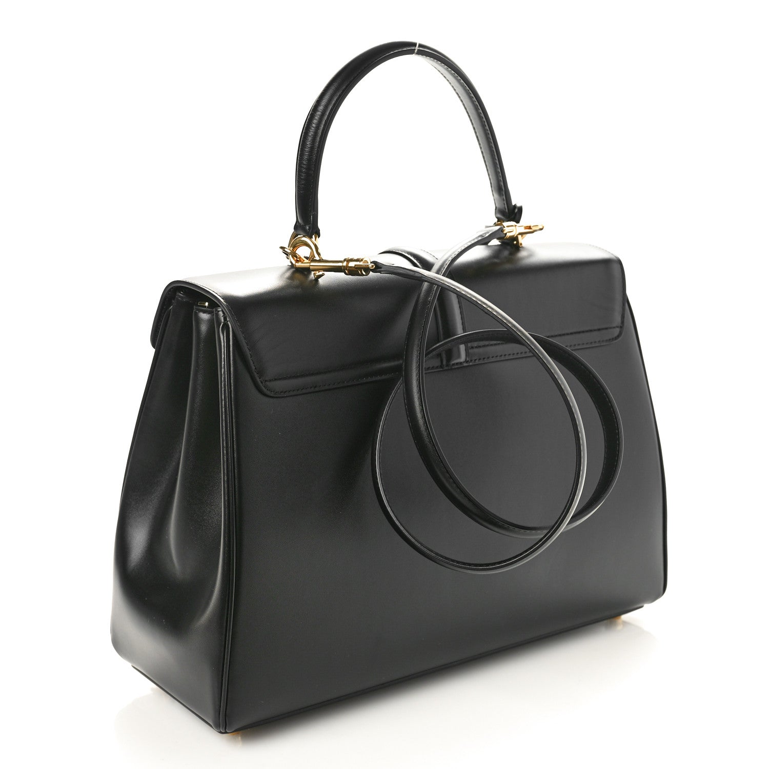 Celine Calfskin Classique 16 Top Handle Bag Black 3 of 9