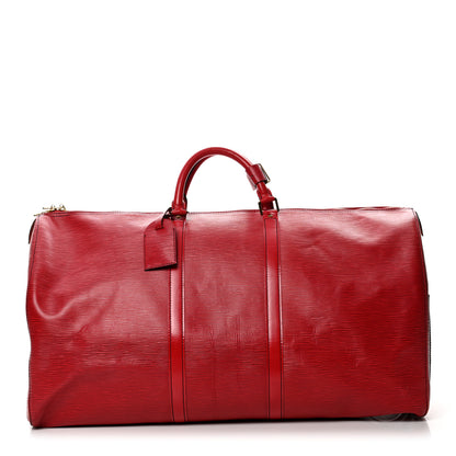 Louis Vuitton Epi Keepall 60 Castillan Red 1 of 13