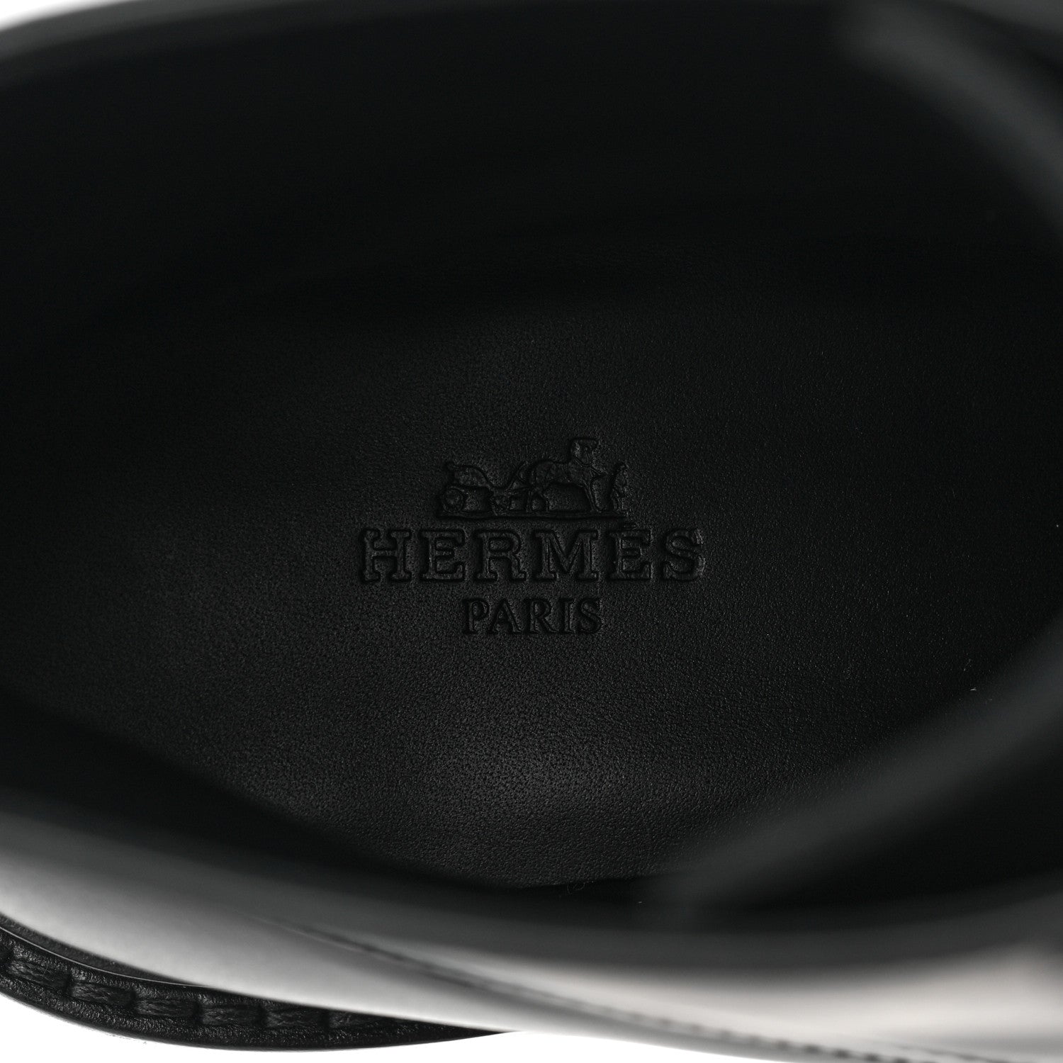 Hermes Glossed Calfskin Funk Ankle Boots 37.5 Black 7 of 11
