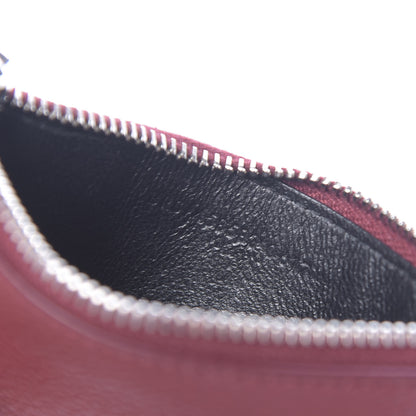 Saint Laurent Grained Calfskin 5 Fragments Zip Pouch Card Holder Burgundy 7 of 8