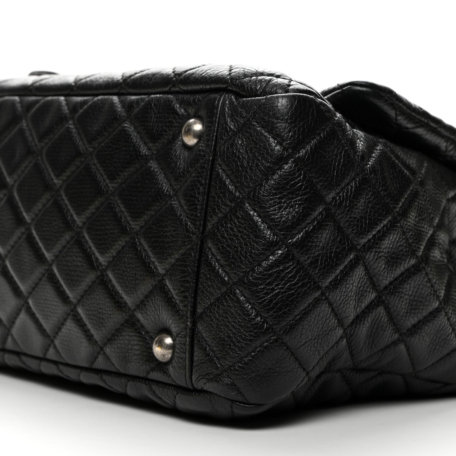 Chanel Calfskin Quilted XXL Travel Flap Bag Black 9 of 9