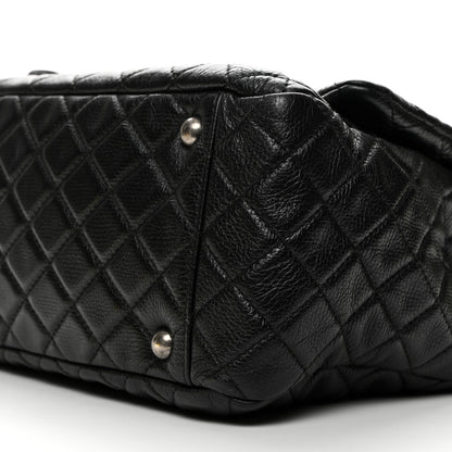 Chanel Calfskin Quilted XXL Travel Flap Bag Black 9 of 9