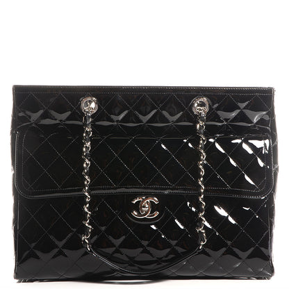 Chanel Patent Quilted Coco Shine Shopping Tote Black 1 of 8