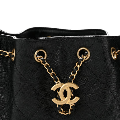 Chanel Caviar Quilted Mini Chanel 25 Handbag Black 8 of 12