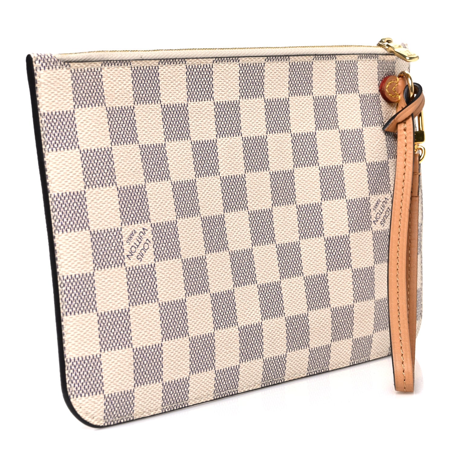 Louis Vuitton Damier Azur Braided Neverfull MM GM Pochette Pink 3 of 7