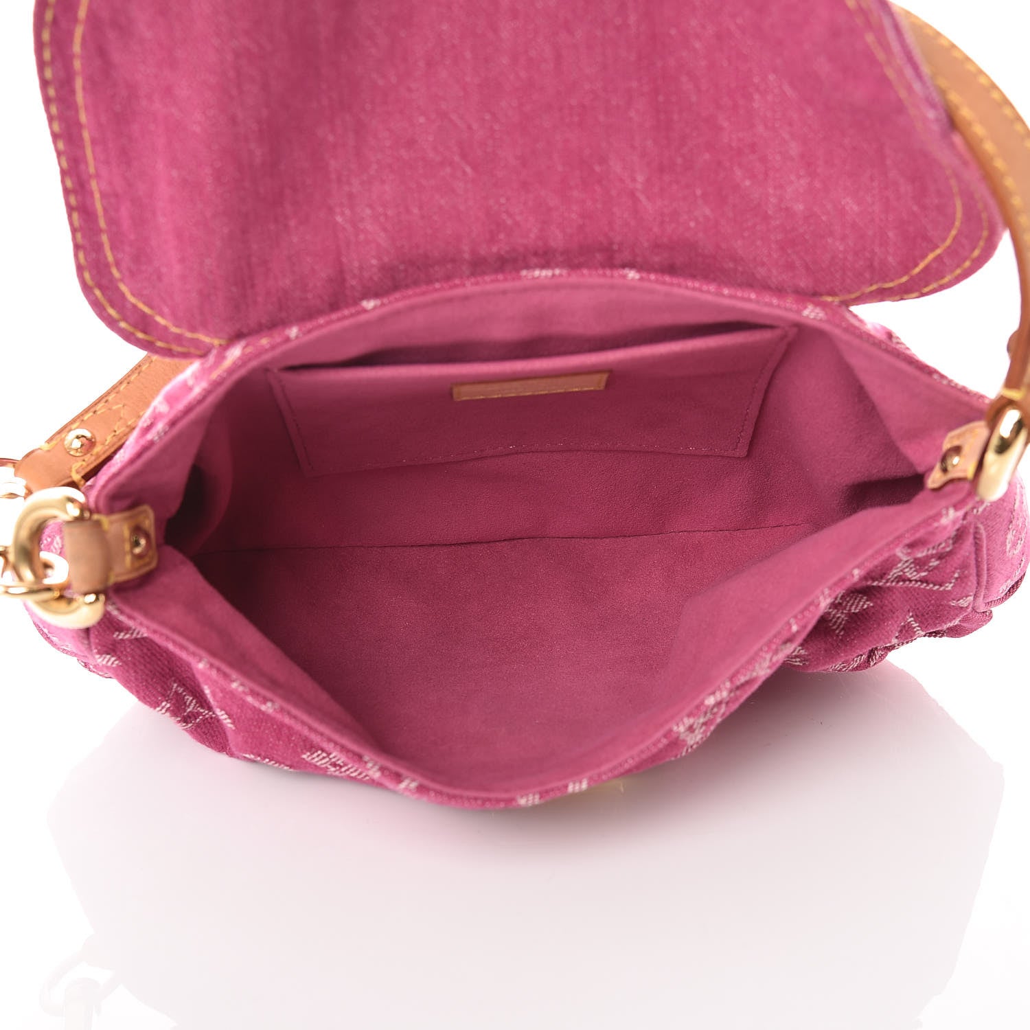 Louis Vuitton Monogram Denim Mini Pleaty Fuchsia 5 of 9
