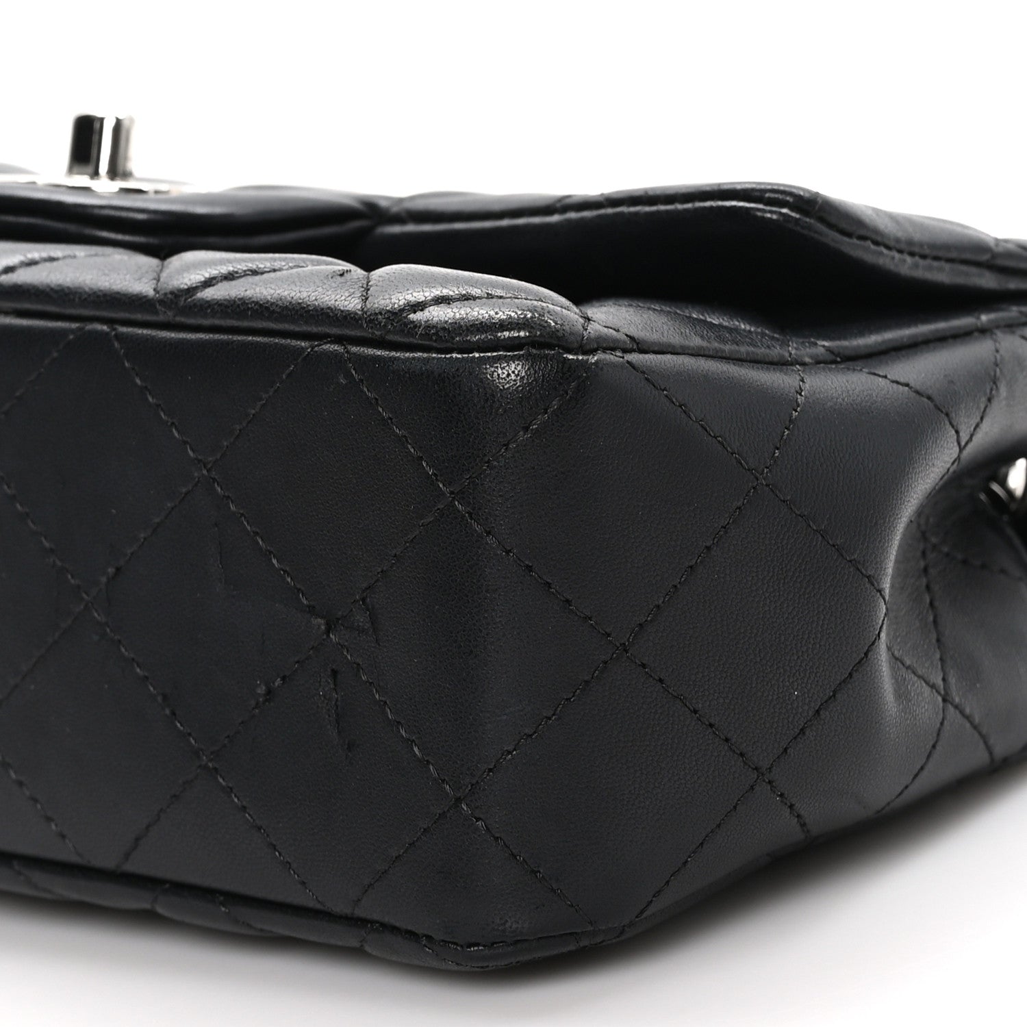 Chanel Lambskin Quilted Mini Rectangular Flap Black 10 of 12