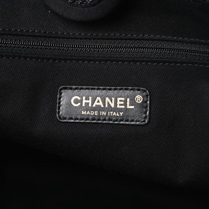Chanel Mixed Fibers Calfskin Small Deauville Tote Black 6 of 12