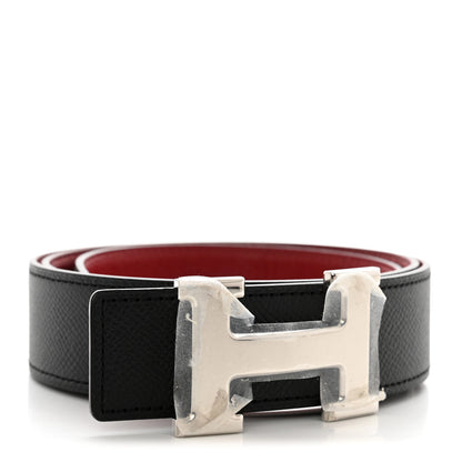 Hermes Epsom 24mm Belt 85 Black Rouge Casaque 1 of 9