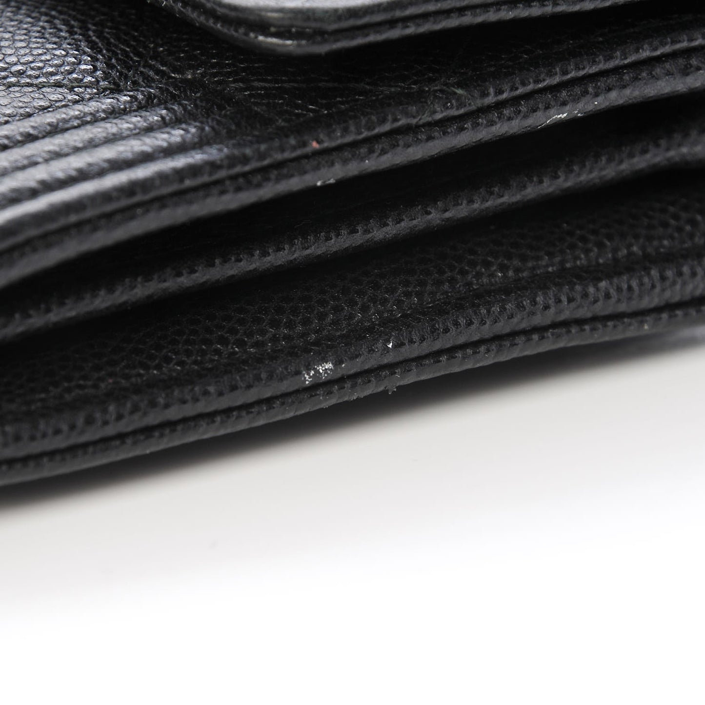 Caviar Quilted Boy Flap Wallet Black