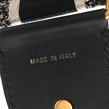 Christian Dior Canvas Embroidered Shoulder Strap Black 5 of 5