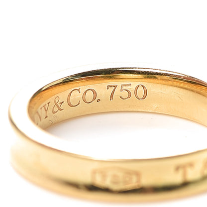 Tiffany 18K Yellow Gold Narrow 1837 Ring 48 4.5 5 of 5