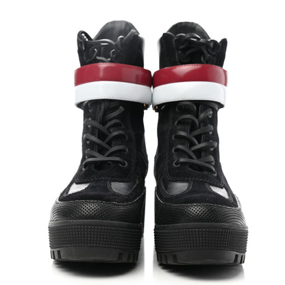 Louis Vuitton Suede Calfskin Laureate Platform Desert Boots 37 Black 2 of 10