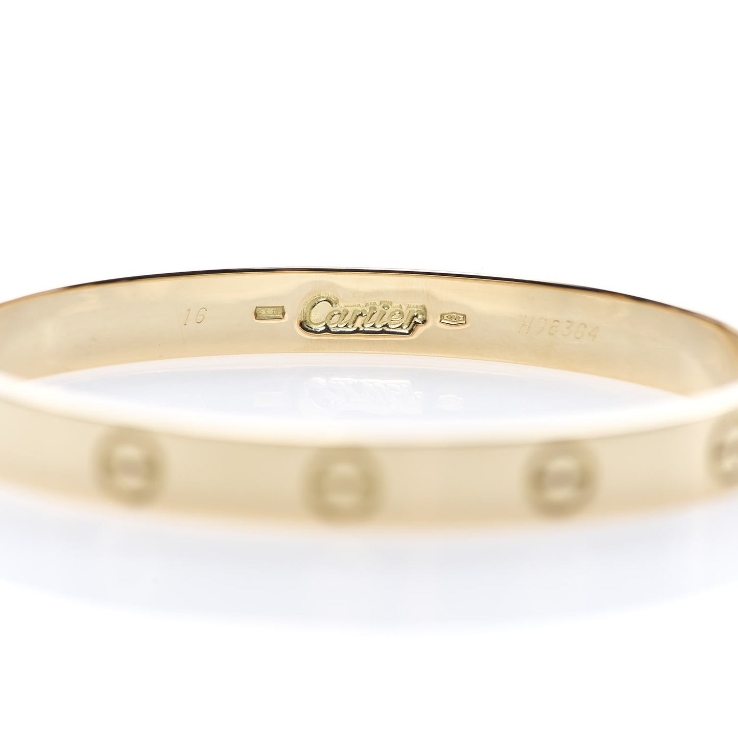 18K Yellow Gold LOVE Bracelet 16