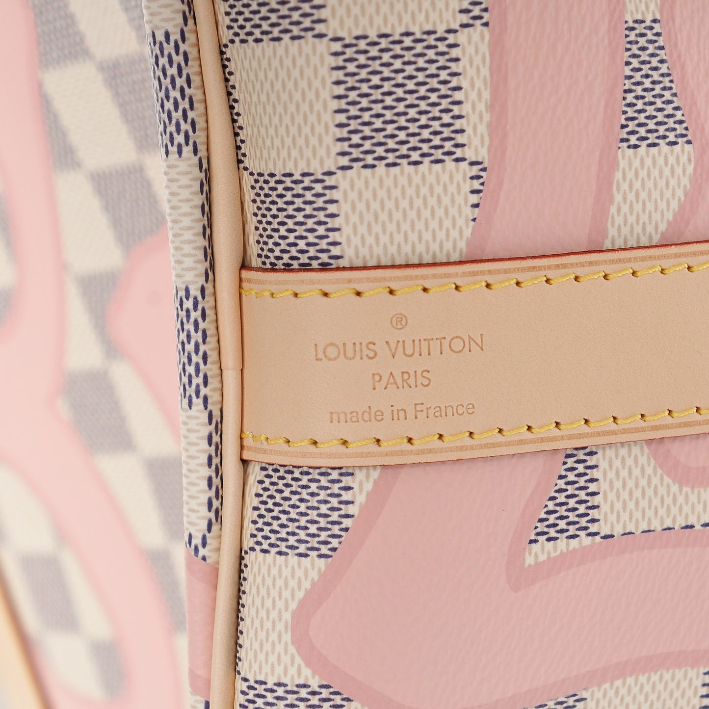 Damier Azur Tahitienne Keepall Bandouliere 50 Rose Ballerine