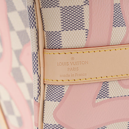 Louis Vuitton Damier Azur Tahitienne Keepall Bandouliere 50 Rose Ballerine 6 of 7