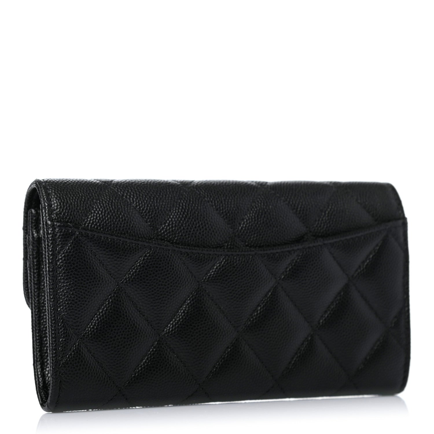 Chanel Caviar Quilted Medium Gusset Flap Wallet Black 2 of 4