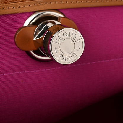 Hermes Toile Officier Vache Hunter Verso Herbag Zip PM 31 Dune Magnolia Fauve 8 of 12