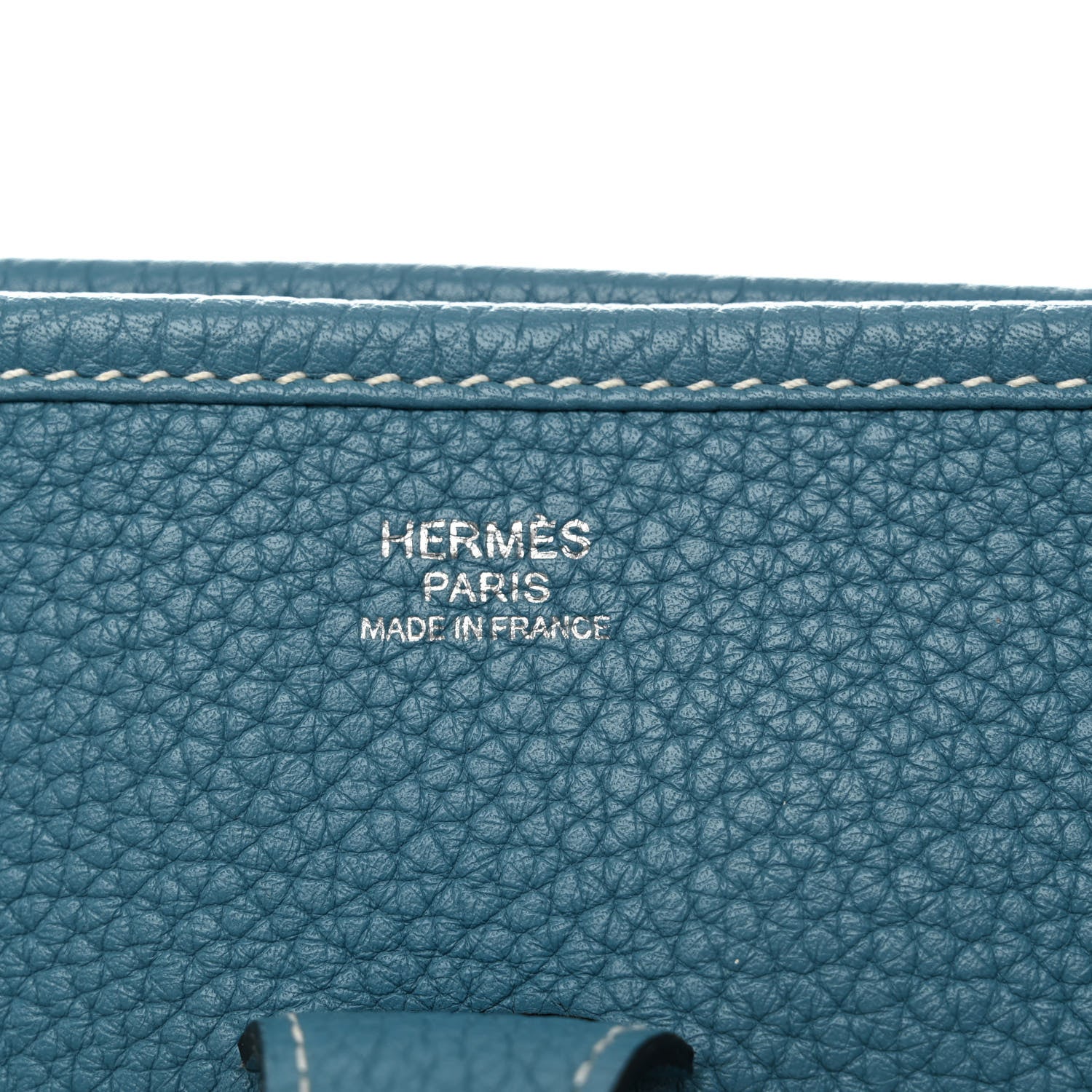 Hermes Taurillon Clemence Evelyne III PM Blue Jean 6 of 11