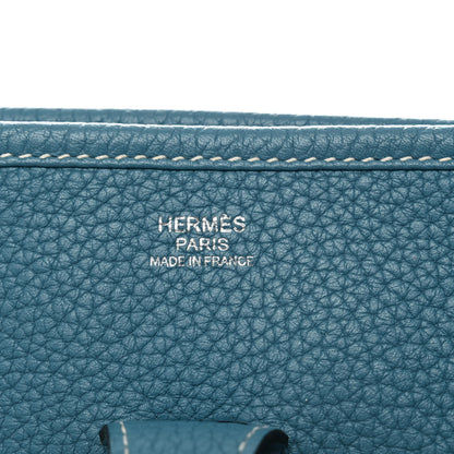 Hermes Taurillon Clemence Evelyne III PM Blue Jean 6 of 11